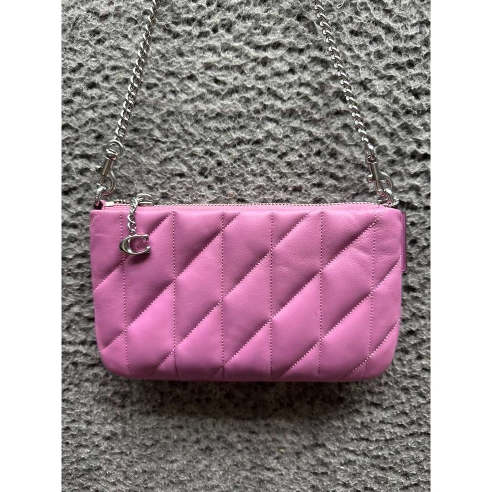 Coach Women's Quilted‎ Pillow Leather Wrislet Pouch Bag Fucshia Pink M2457-CW580